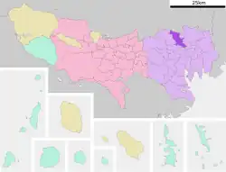 Location of Kita in Tokyo
