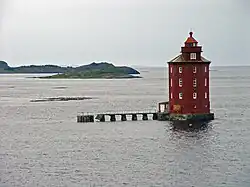 Kjeungskjær lighthouse, which can be rented