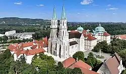 Aerial view of Klosterneuburg Abbey