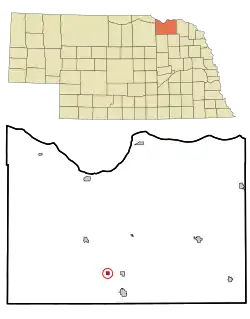 Location of Winnetoon, Nebraska