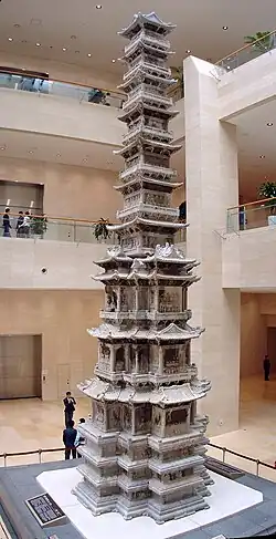 10-story-high marble pagoda of Gyeongcheonsa Temple.