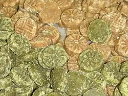 Jeolpyeon is prepared with rice powder dough which is steamed and patterned.