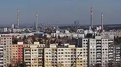 A view from Hostibejk hill at Kralupy nad Vltavou