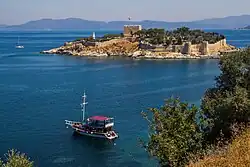 A view of Güvercinada island, Kuşadası