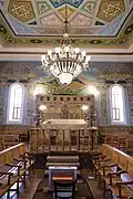Interior view of synagogue.