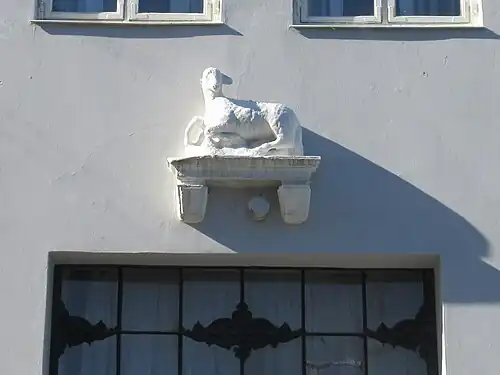 The lamb above the main entrance