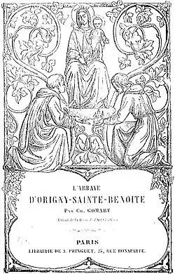 Book cover illustration depicting the Origny Abbey