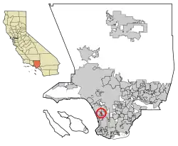 Location of Del Aire in Los Angeles County, California