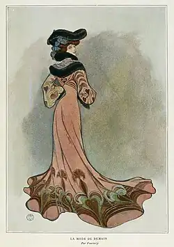 Fashion plate by Félix Fournery (c.1900)