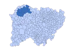 Location in Salamanca