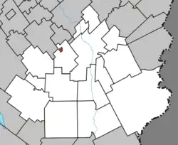 Location within Beauce-Sartigan RCM.