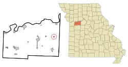 Location of Alma, Missouri
