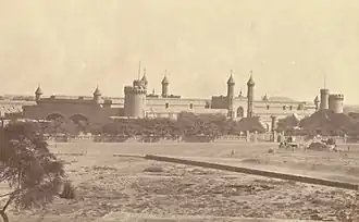 Far view of Railway Station in 1880s