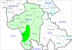 Location of Lái Thiêu in Bình Dương Province