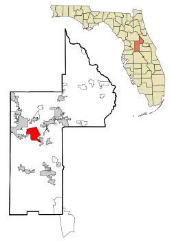 Location in Lake County and the state of Florida