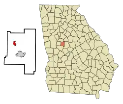Location in Lamar County and the state of Georgia