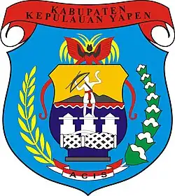 Coat of arms of Yapen Islands Regency