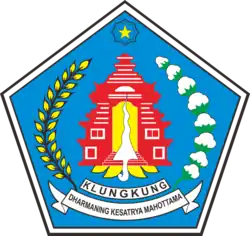 Coat of arms of Klungkung Regency