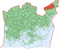 Position of Landbo within Helsinki