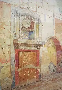 Lararium of the House IX,1,7, Pompeii, 1903