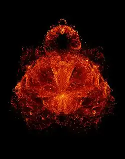 20,000 x 25,000 pixel rendering of a Buddhabrot
