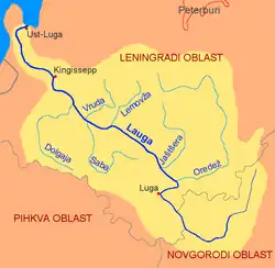 Map of the Luga basin.