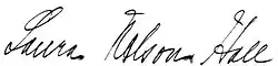 American Vaudeville and Silent Movie Actress Laura Nelson Hall's Signature