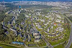 Aerial view of Lazdynai