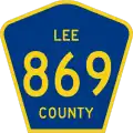 County Road 869 marker