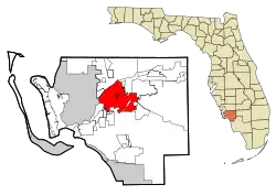 Location in Lee County, Florida