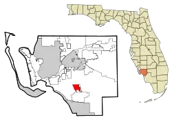 Location in Lee County and the state of Florida