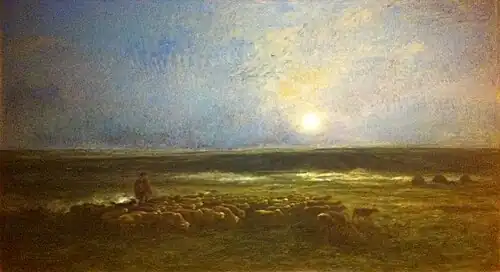 Lever de lune à Auvers, or Le Retour du troupeau (1878) Montreal Museum of Fine Arts