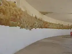 Wall painting in an abandoned restaurant near Lido junction