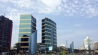 The Torre Parque Mar, which hosts the Dutch Embassy in Lima