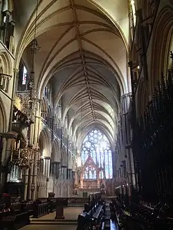 Rayonnant Angel's Choir of Lincoln Cathedral (14th century)