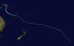 Lisa formed in the upper center of the map and headed generally to the southeast before dissipating.