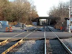 Second track through the Foster Street crossing and new interlocking installed in 2012