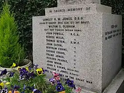 Llandyssil War Memorial - the 1914–18 War
