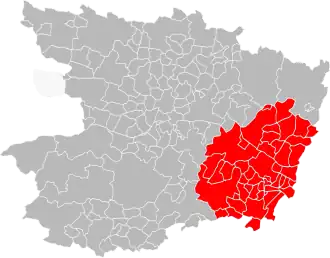 Location within the Maine-et-Loire department