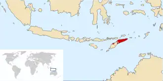 Portuguese Timor with 1869-established boundaries.