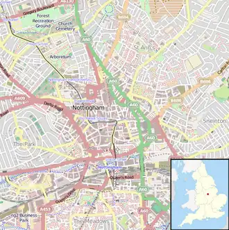 Cock and Hoop, Nottingham is located in Nottingham