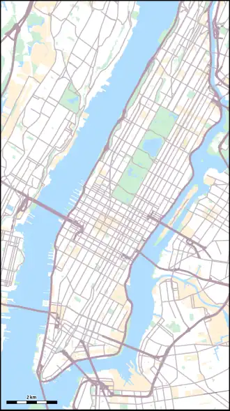 Map showing the location of African Burial Ground National Monument