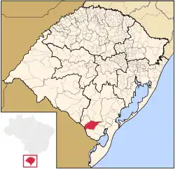 Location in Rio Grande do Sul state