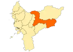 Location within West Kalimantan