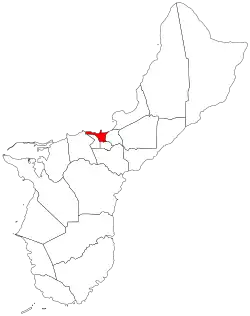 Location of Hagåtña in Guam