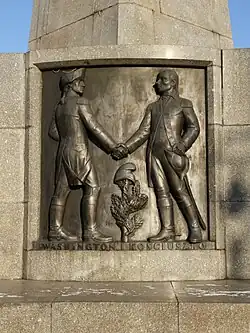 Detail, Kościuszko monument, Washington relief, Łódź