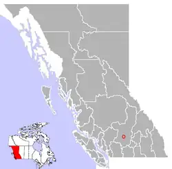 Location of Logan Lake in British Columbia