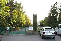 The cemetery's main entrance