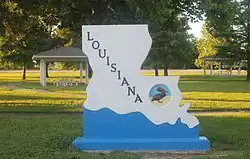 Image 35Louisiana entrance sign off Interstate 20 in Madison Parish east of Tallulah (from Louisiana)