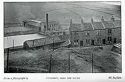Lumbfoot cottages about 1900, from an old postcard
